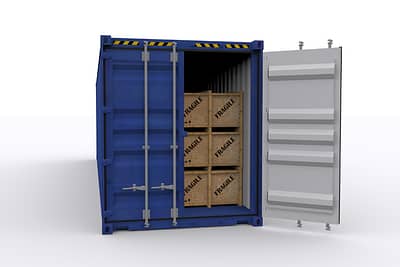 Safety checklist for the packing shipping containers - Open container