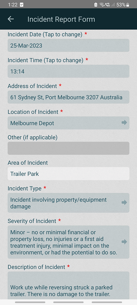 Safety Tracker Incident Reporting App